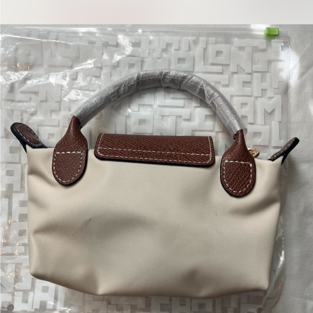 Longchamp Mini Bag in Cream and Brown - Picture 4 of 7